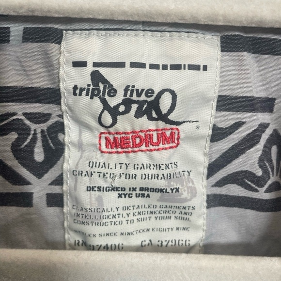 Triple Five Soul 555 Embroidered Crest Military Jacket Blazer size M Punk Emo - Picture 2 of 11